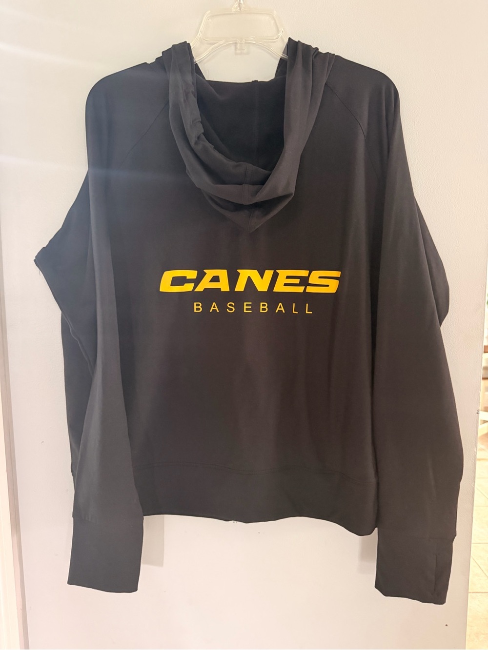 CANES Baseball Black Zip Up jacket with hood
